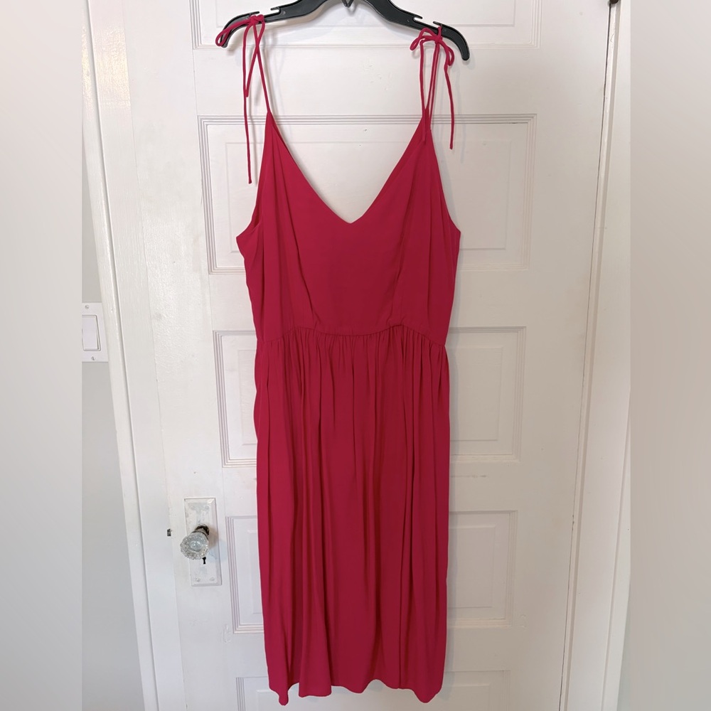 & Other Stories Tie Shoulder Pink Dress